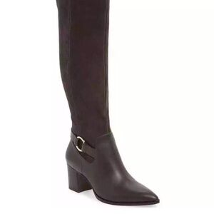 Sole Society Women's Daleena Knee High Boot Iron Brown Size 9 M $160